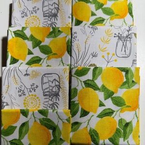 7 fat quarters Lemon and floral print quilt cotton #35